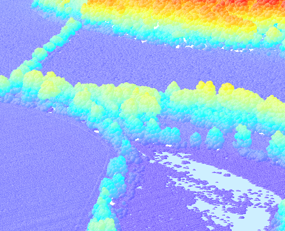 Laserkeilausaineiston visualisointia